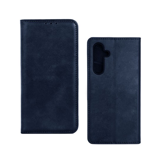 CAPA DE COURO COM BOLSO INTERNO PARA SAMSUNG GALAXY A54 PRETO AZUL